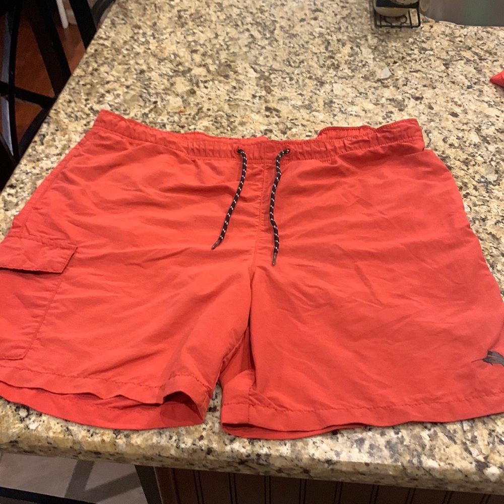 Mens Tommy Bahama medium swim shorts.